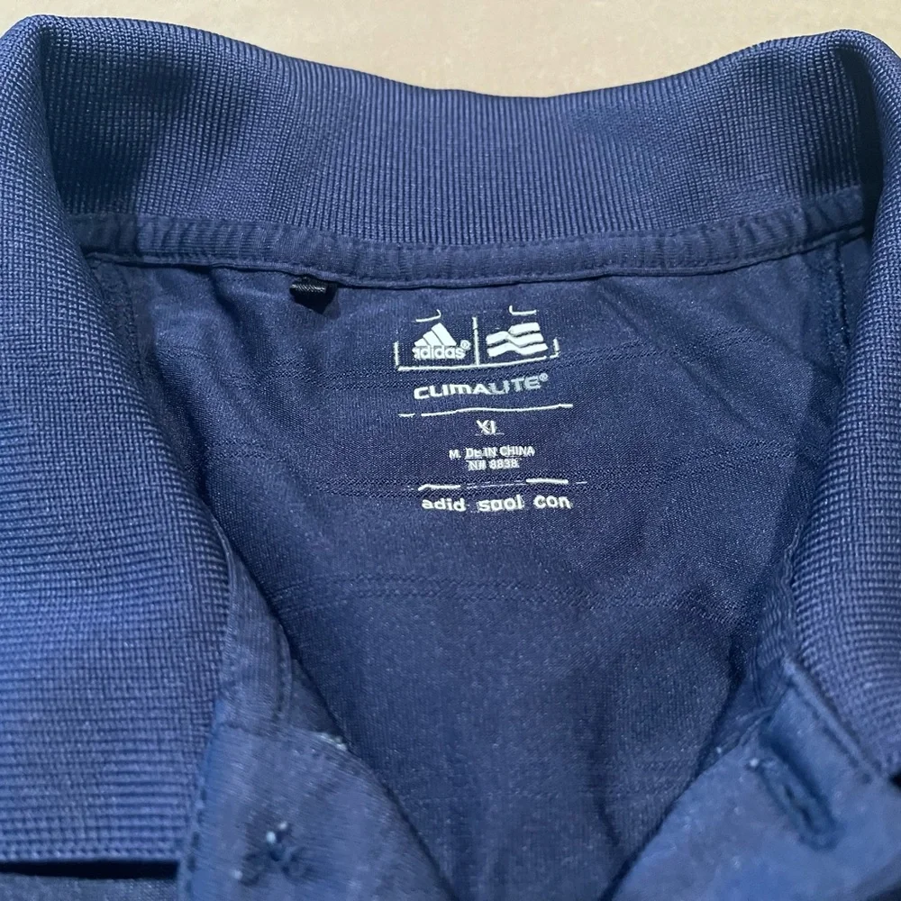 Adidas Short Sleeve Navy golf shirt Climalite | Med